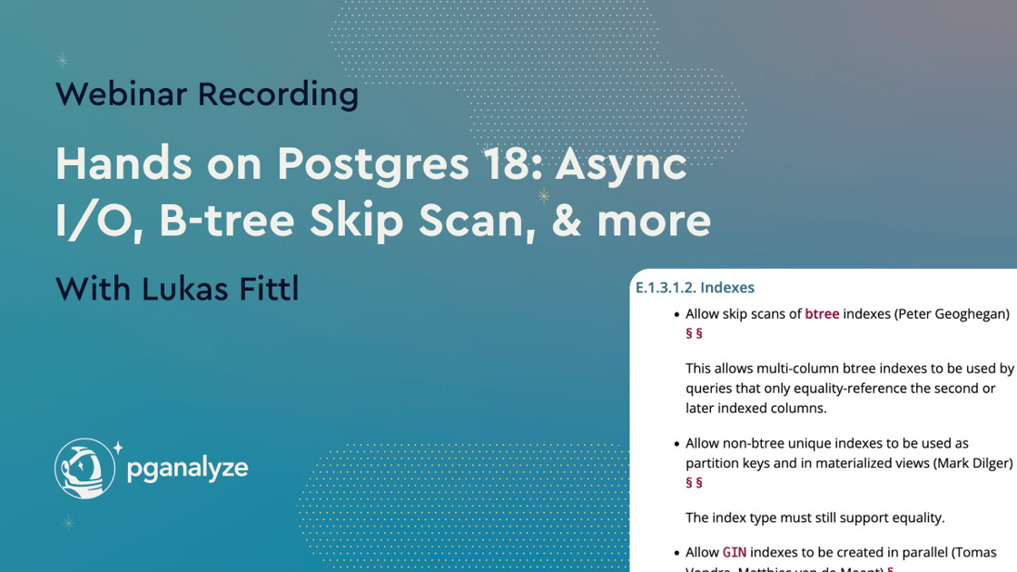 hands on postgres 18 youtube cover